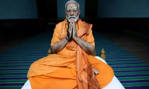 PM Modi Ends Long Meditation at Vivekananda Rock Memorial PM Modi Ends Long Meditation at Vivekananda Rock Memorial