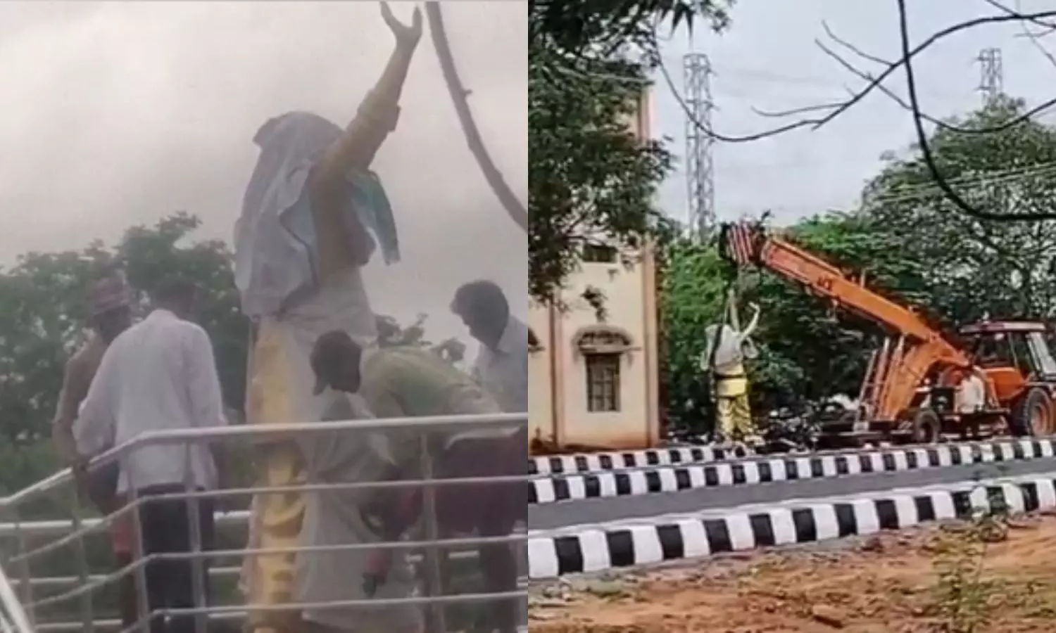 Removal of idol at Sri Krishnadevaraya University, Anantapur