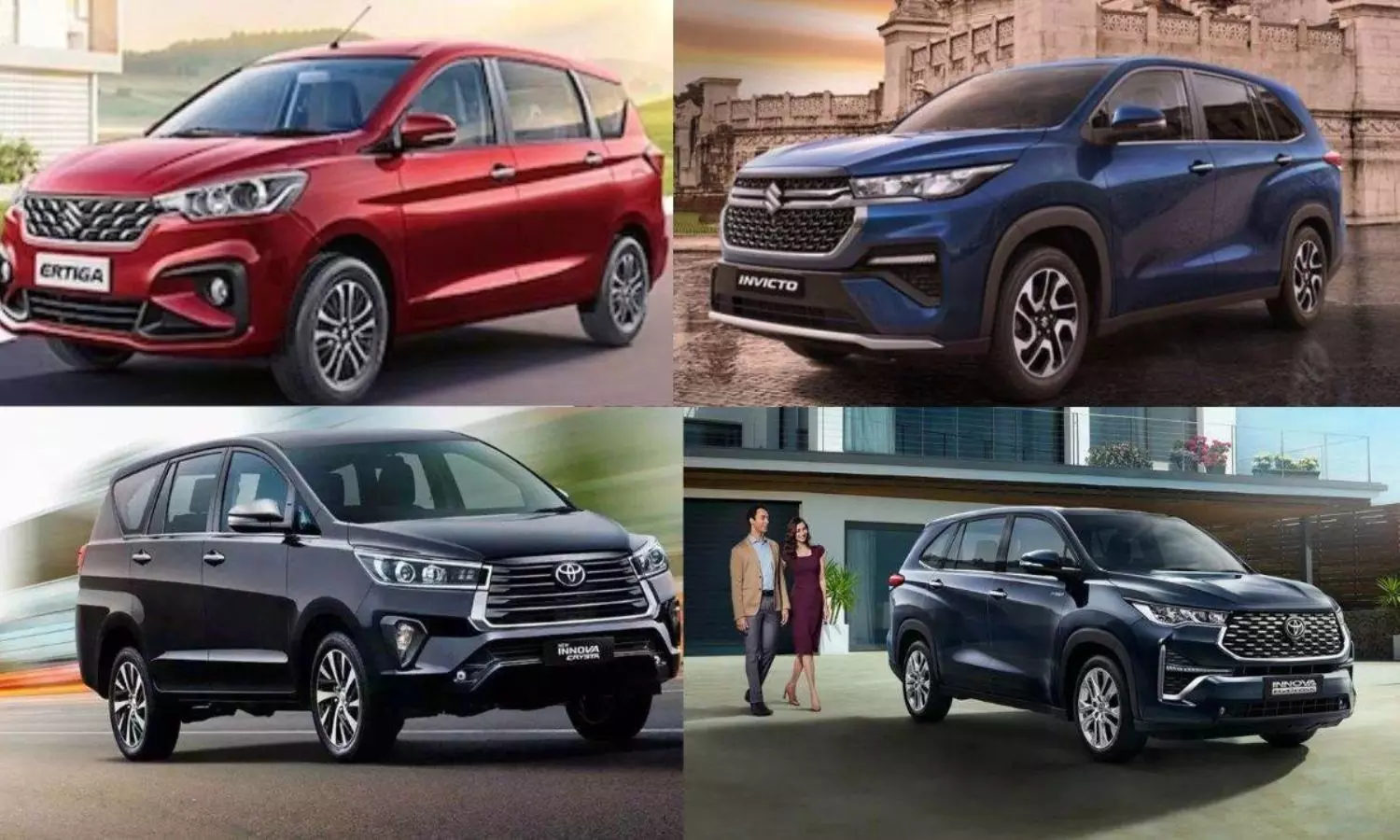 from mahindra marazzo to toyota innova crysta and maruti invicto these 4 cars comes with 8 seaters in india