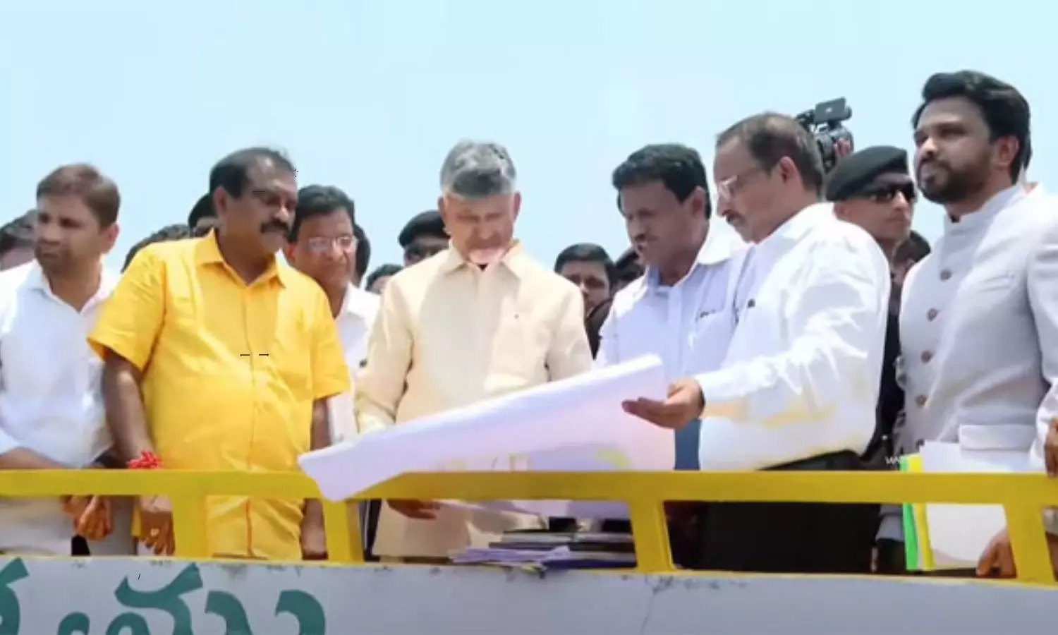 AP CM Chandrababu Naidu Inspects Polavaram Project