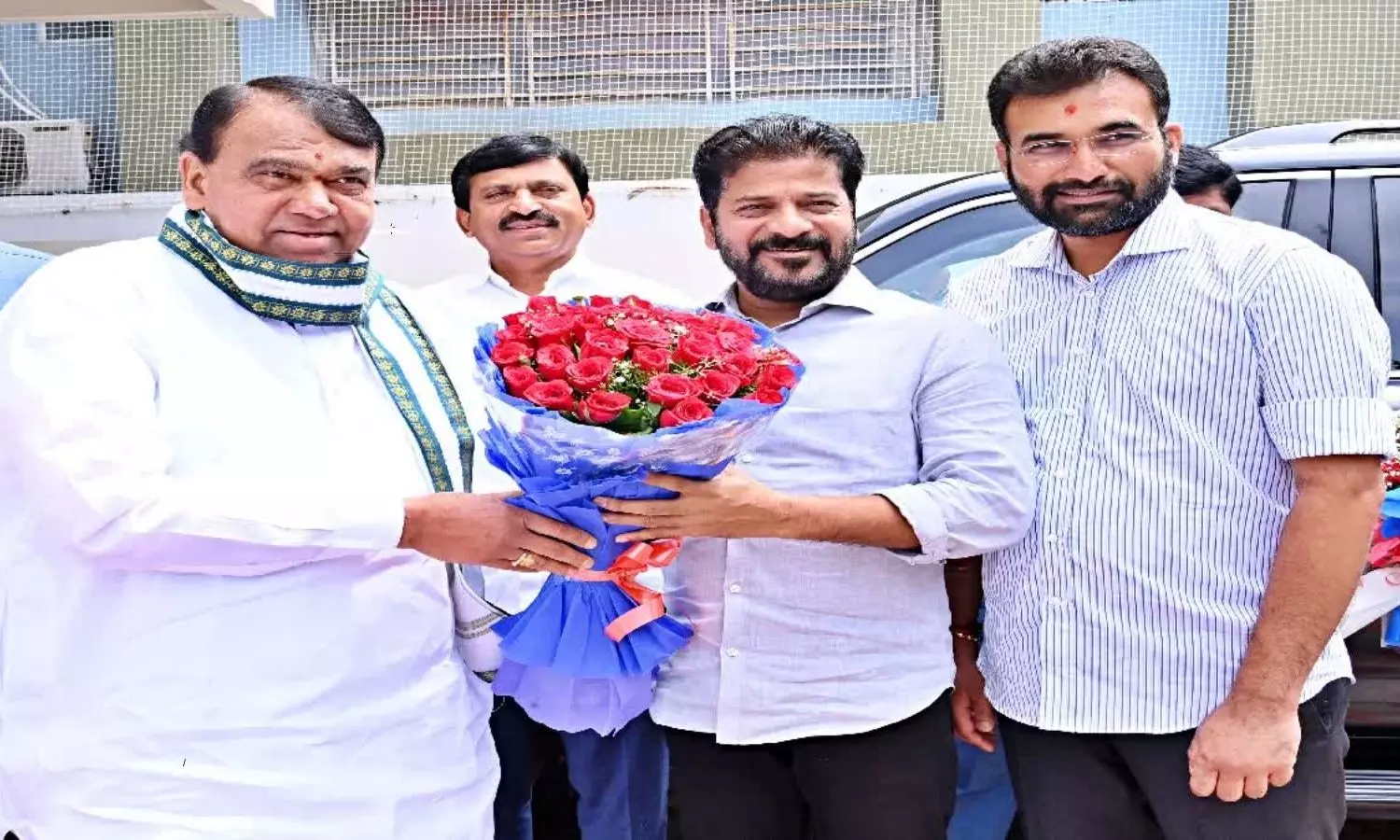 Revanth Reddy Invites Pocharam Srinivas Reddy Into Congress