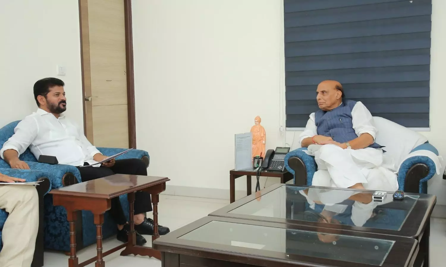 Telangana CM Revanth met with Union Minister Rajnath Singh