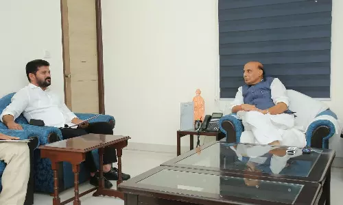 Telangana CM Revanth met with Union Minister Rajnath Singh Telangana CM Revanth met with Union Minister Rajnath Singh