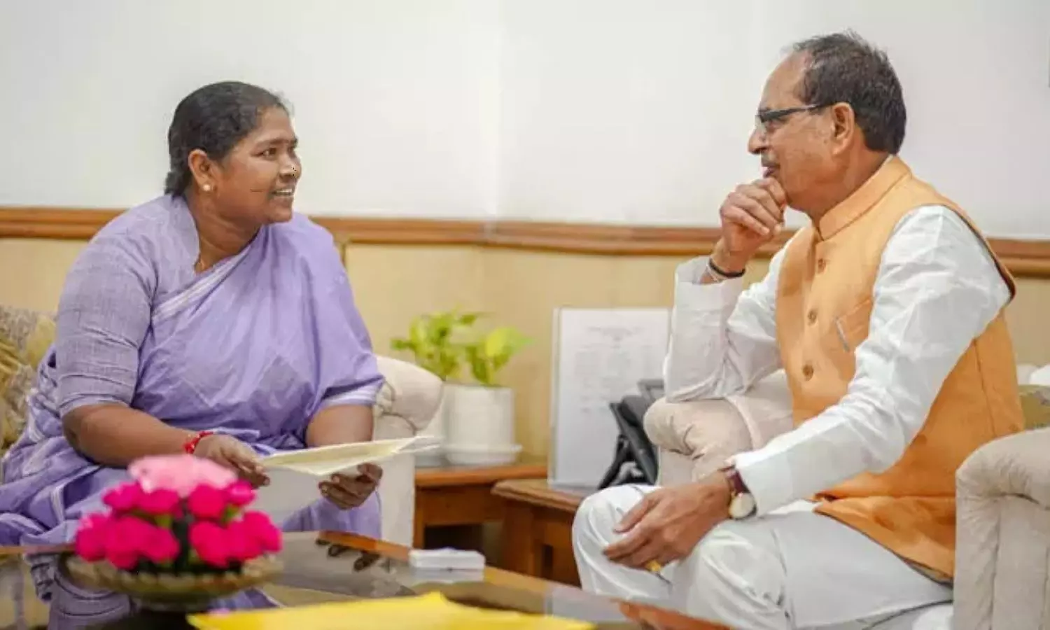 Telangana Panchayat Raj Minister Seethakka met with Union Panchayat Raj Minister Rajiv