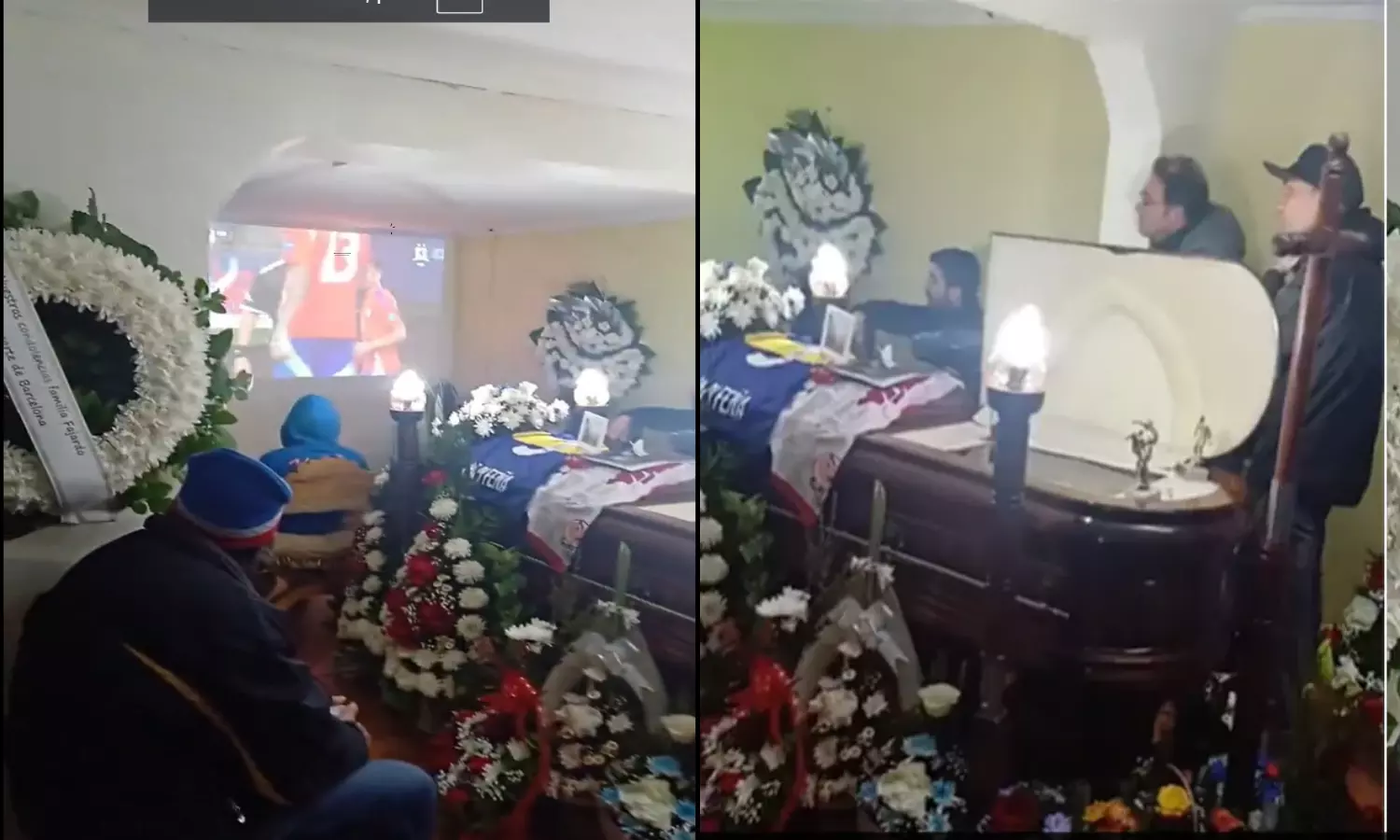 A Family Watching Football Match at Funeral Event Video Goes Viral