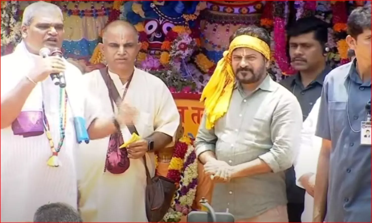 CM Revanth Reddy participated in the Rath Yatra inauguration ceremony CM Revanth Reddy participated in the Rath Yatra inauguration ceremony