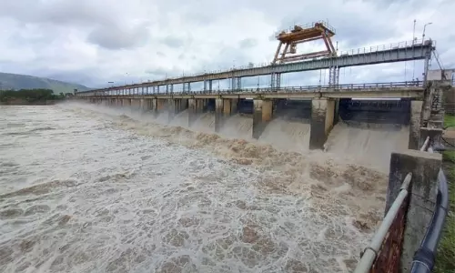 Heavy Inflow of Flood Water in Taliperu Project