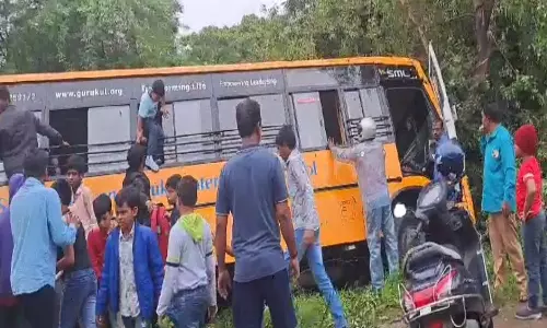 Hyderabad Swaminarayan Gurukul International School bus accident Hyderabad Swaminarayan Gurukul International School bus accident