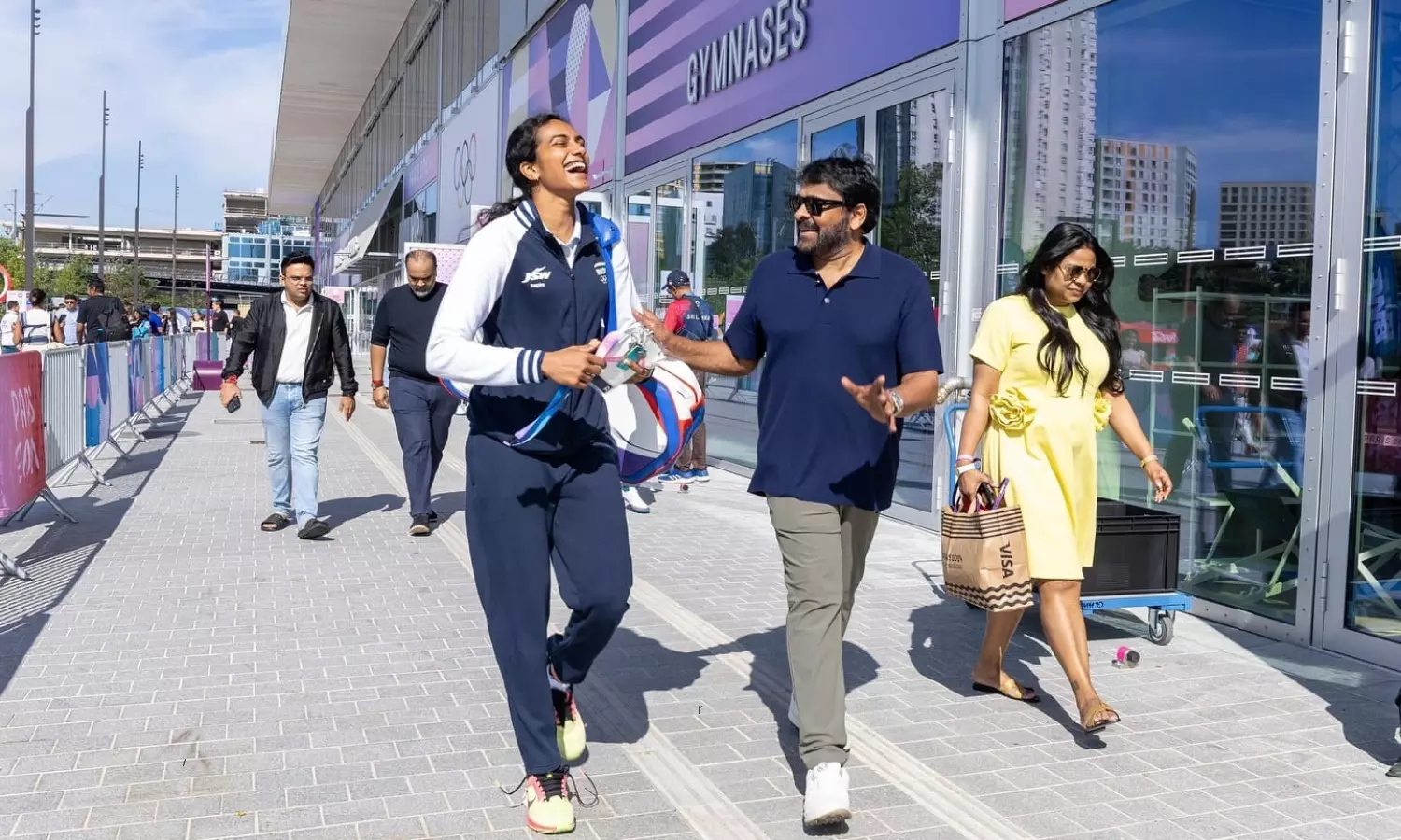 PV Sindhu Meet Chiranjeevi in Paris Olympics 2024 Video Goes Viral