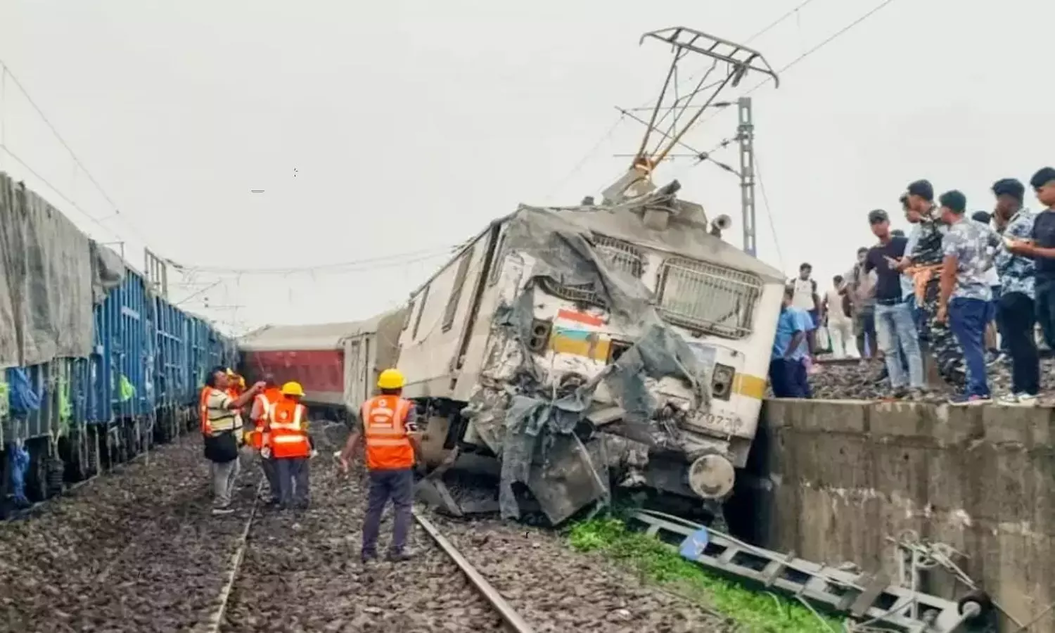 A train accident at Chakradharpur in Jharkhand