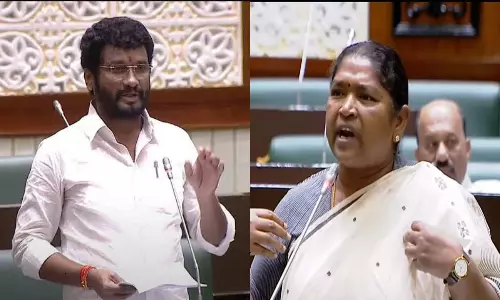 Minister Seethakka Counter to MLA Anil Jadav in Assembly Minister Seethakka Counter to MLA Anil Jadav in Assembly