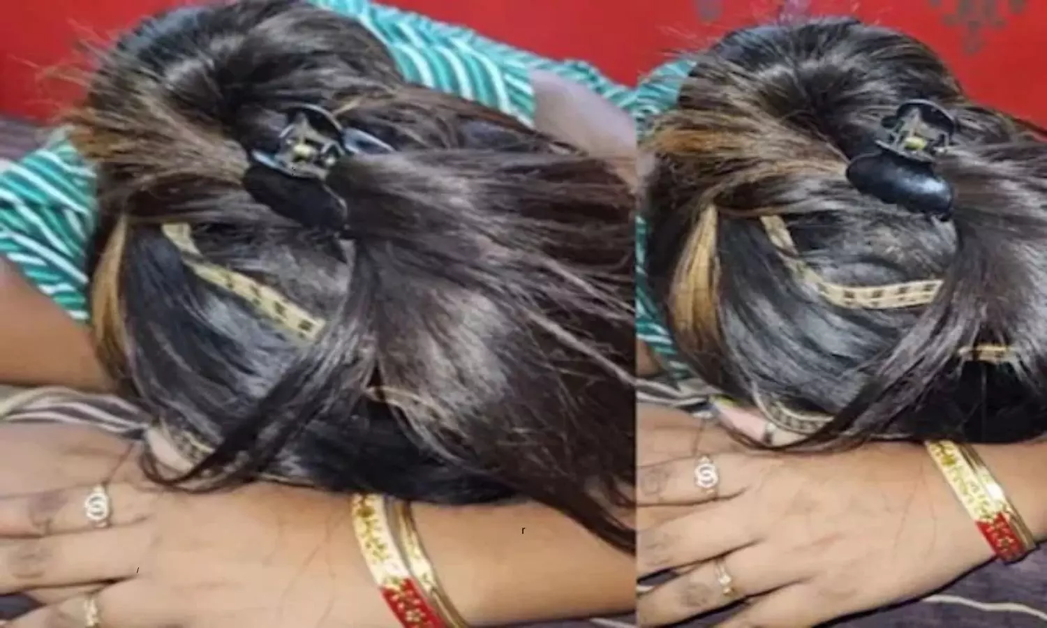 A Snake Crawls Through Sleeping Woman Hair video goes viral