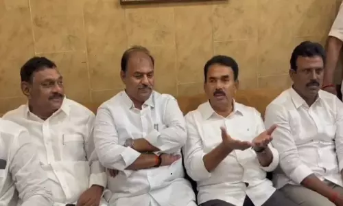 Minister Jupally Krishna Rao Meet MLA Krishna Mohan Reddy Minister Jupally Krishna Rao Meet MLA Krishna Mohan Reddy