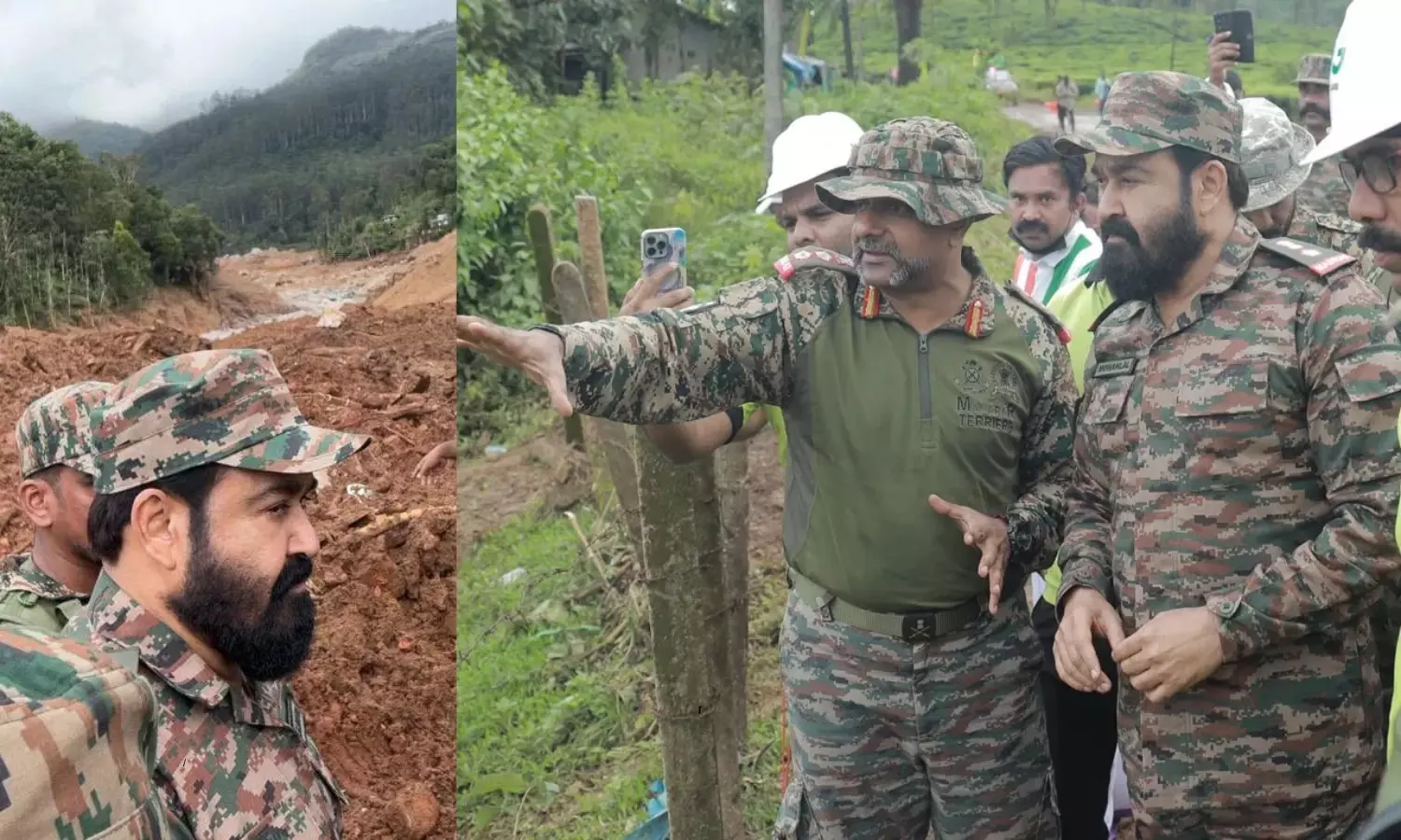 Actor Mohanlal Visits Landslide Hit Mundakai Areas in Wayanad