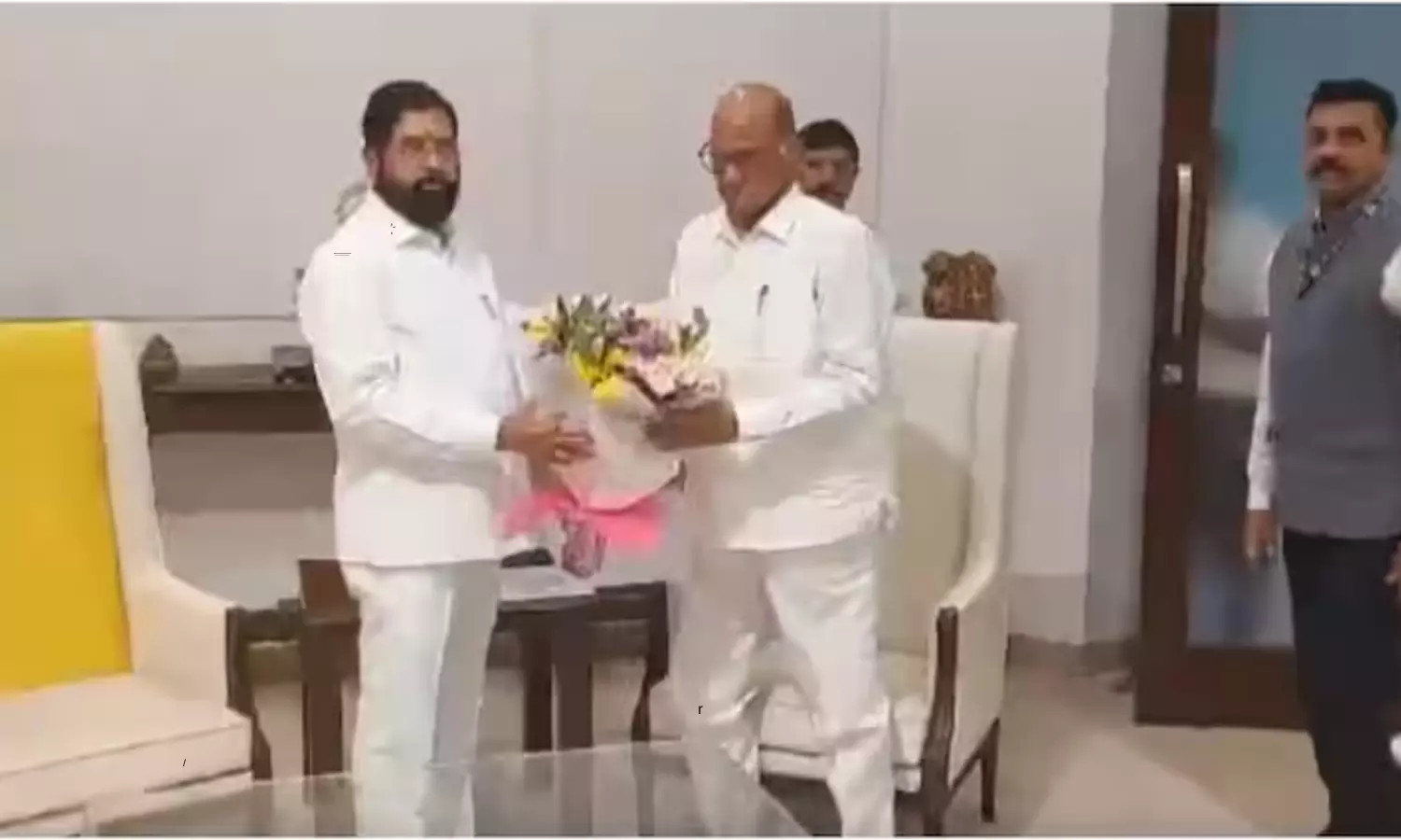 Mumbai Ncp Scp Chief Sharad Pawar Meets Maharashtra Cm Eknath Shinde