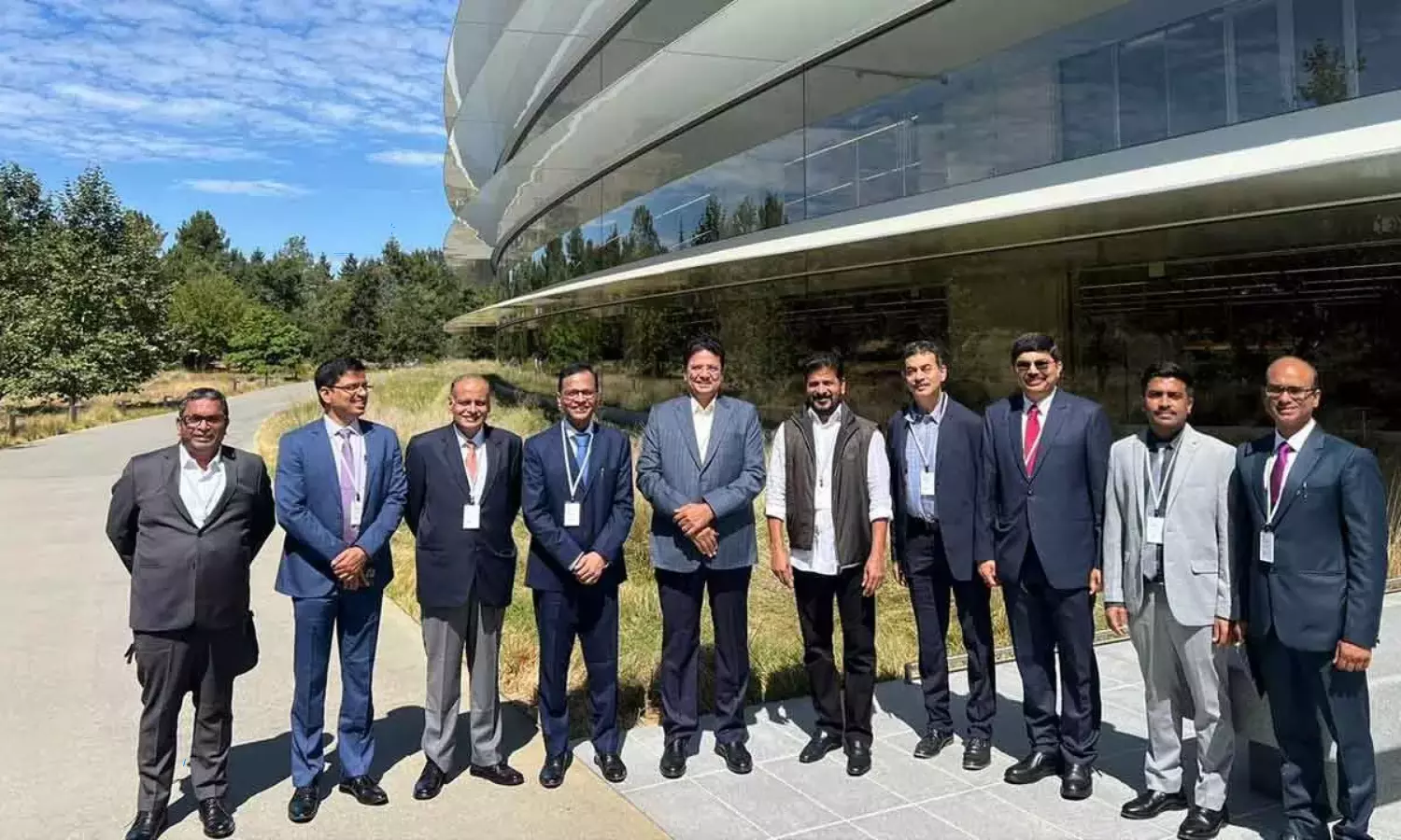 CM Revanth Reddy visits Apple Headquarters in California