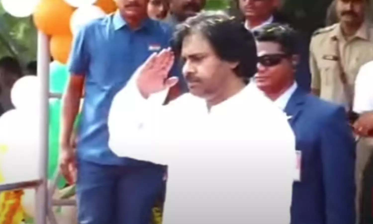 Dy CM Pawan Kalyan Hoists Tricolour Flag in Kakinada