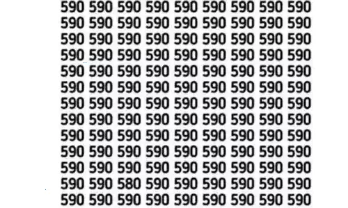 Can you Find There is 580 Number Among the 590 Numbers in This Optical Illusion Photo