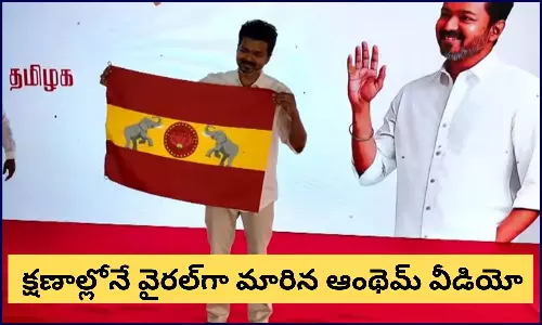 Thalapathy Vijays TVK Party Flag: పార్టీ జండాను లాంచ్ చేసిన స్టార్ హీరో విజయ్.. జండాకి అర్థం ఏంటంటే..