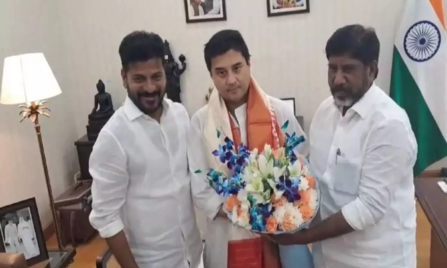 CM and Deputy CM meets Union Minister Jyotiraditya Scindia