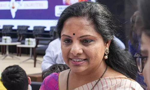 MLC Kavitha to Shamshabad Airport in a while