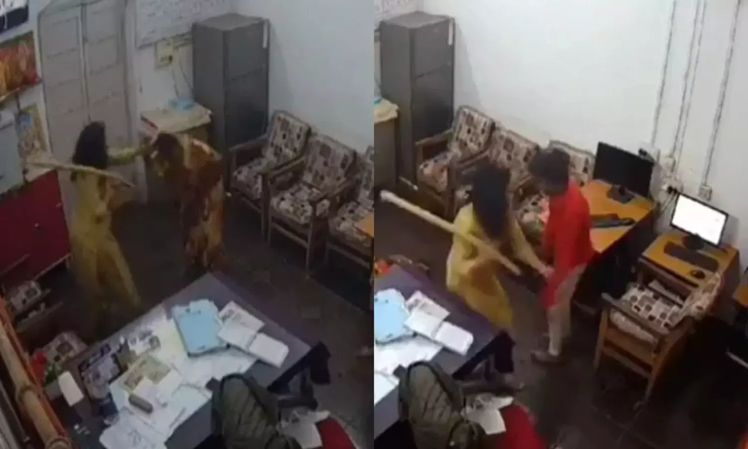 video of a woman and a minor boy being beaten up in Katni GRP police station has gone viral