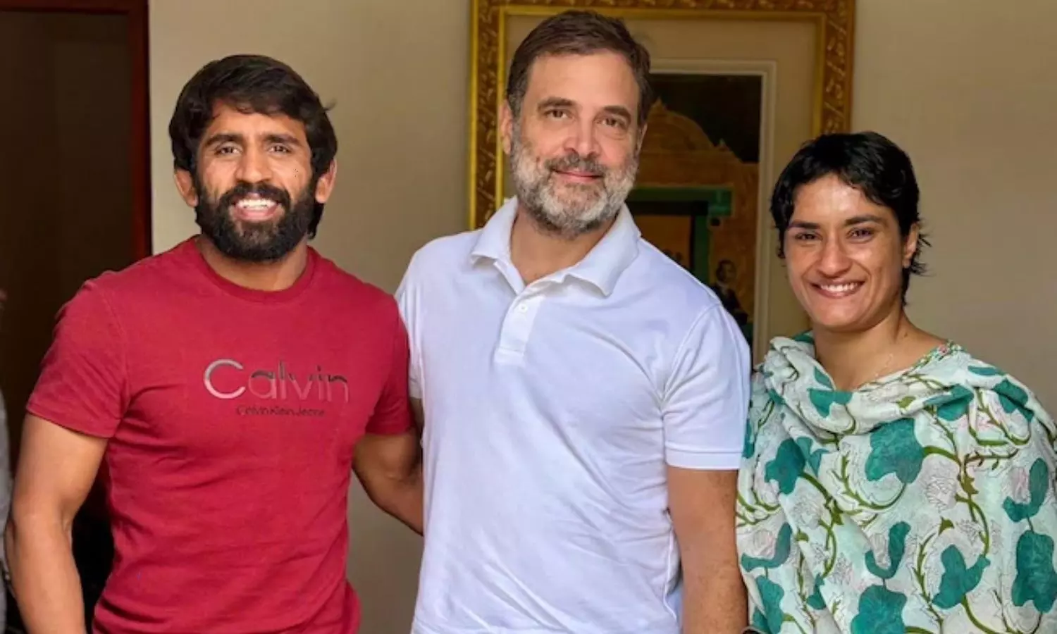 Vinesh Phogat and Bajrang Punia joined the Congress in the presence of Rahul