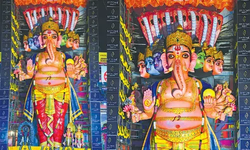 CM Revanth Reddy Perform First Pooja To Khairatabad Ganesh CM Revanth Reddy Perform First Pooja To Khairatabad Ganesh