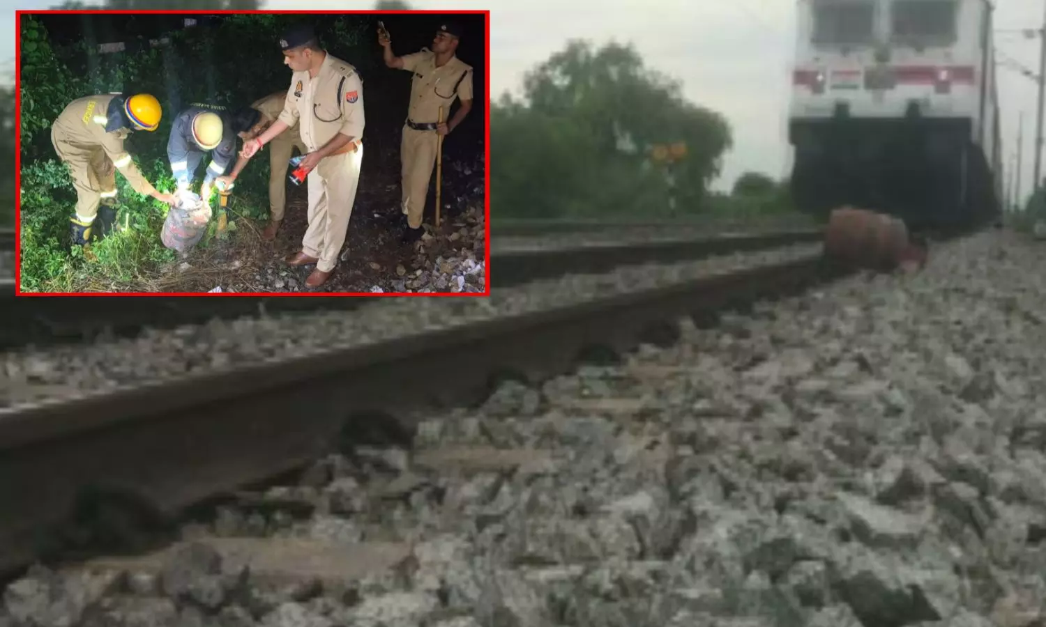 Train Hits LPG Cylinder: రైలు పట్టాలపై ఎల్పీజీ సిలిండర్.. ఎమర్జెన్సీ బ్రేక్స్ వేసినప్పటికీ.. Train Hits LPG Cylinder: రైలు పట్టాలపై ఎల్పీజీ సిలిండర్.. ఎమర్జెన్సీ బ్రేక్స్ వేసినప్పటికీ..