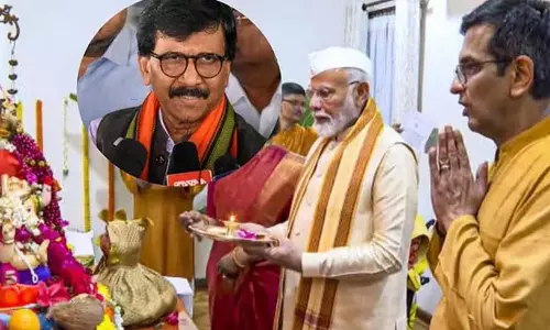 Modi Visited Chandrachuds House For Ganpati Puja Shiv Sena Ubt Leader Sanjay Raut Doubts Whether Cji Will Deliver Justice To Them Modi Visited Chandrachuds House For Ganpati Puja Shiv Sena Ubt Leader Sanjay Raut Doubts Whether Cji Will Deliver Justice To Them
