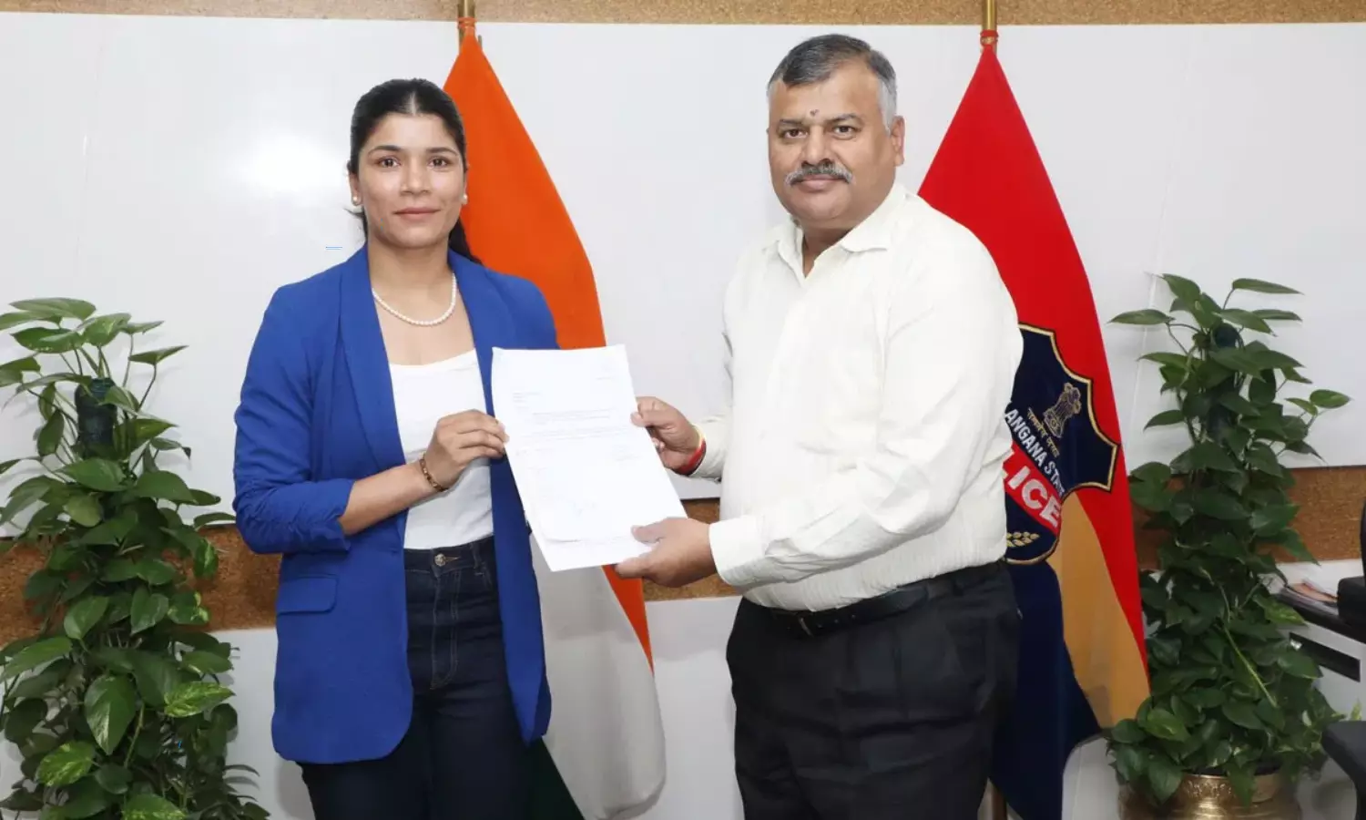 World Boxing Champion Nikhat Zareen Joins Telangana Police as DSP