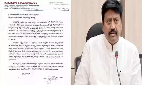 Former YSRCP MLA Samineni Udayabhanu Resigns To Party