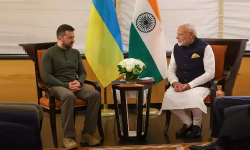 PM Modi meets Ukrainian President Zelensky PM Modi meets Ukrainian President Zelensky