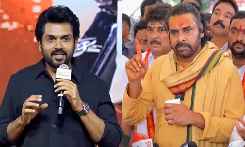 Hero karthi Says Sorry to Pawan Kalyan About Tirumala Laddu Issue