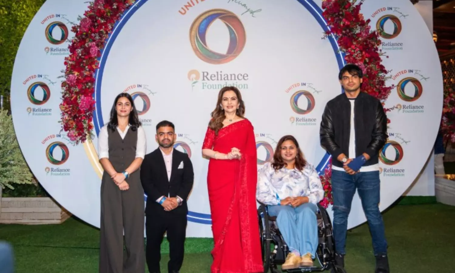 Banquet for Indian Olympics and Paralympics athletes at Antillia, Mukesh Ambanis residence