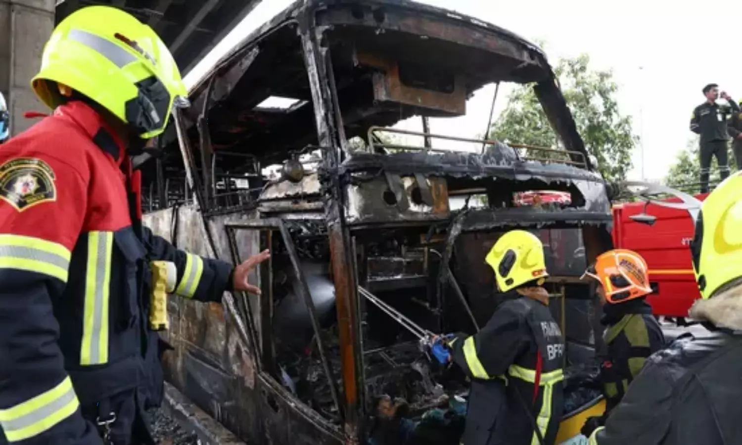 Bus catches fire 25 children burnt alive