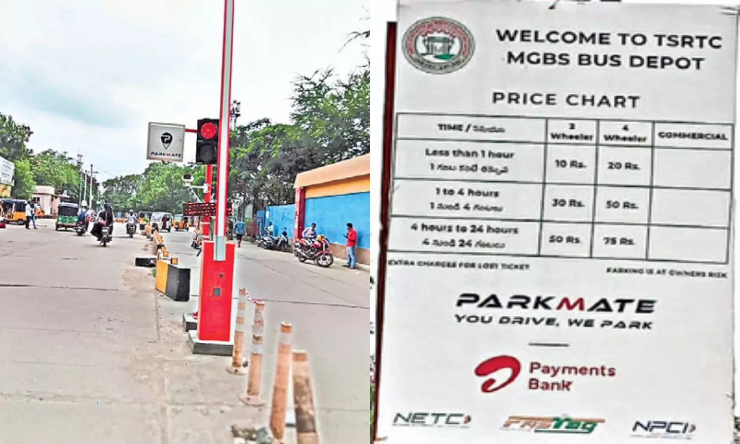 Digital Parking in MGBS Bus Station