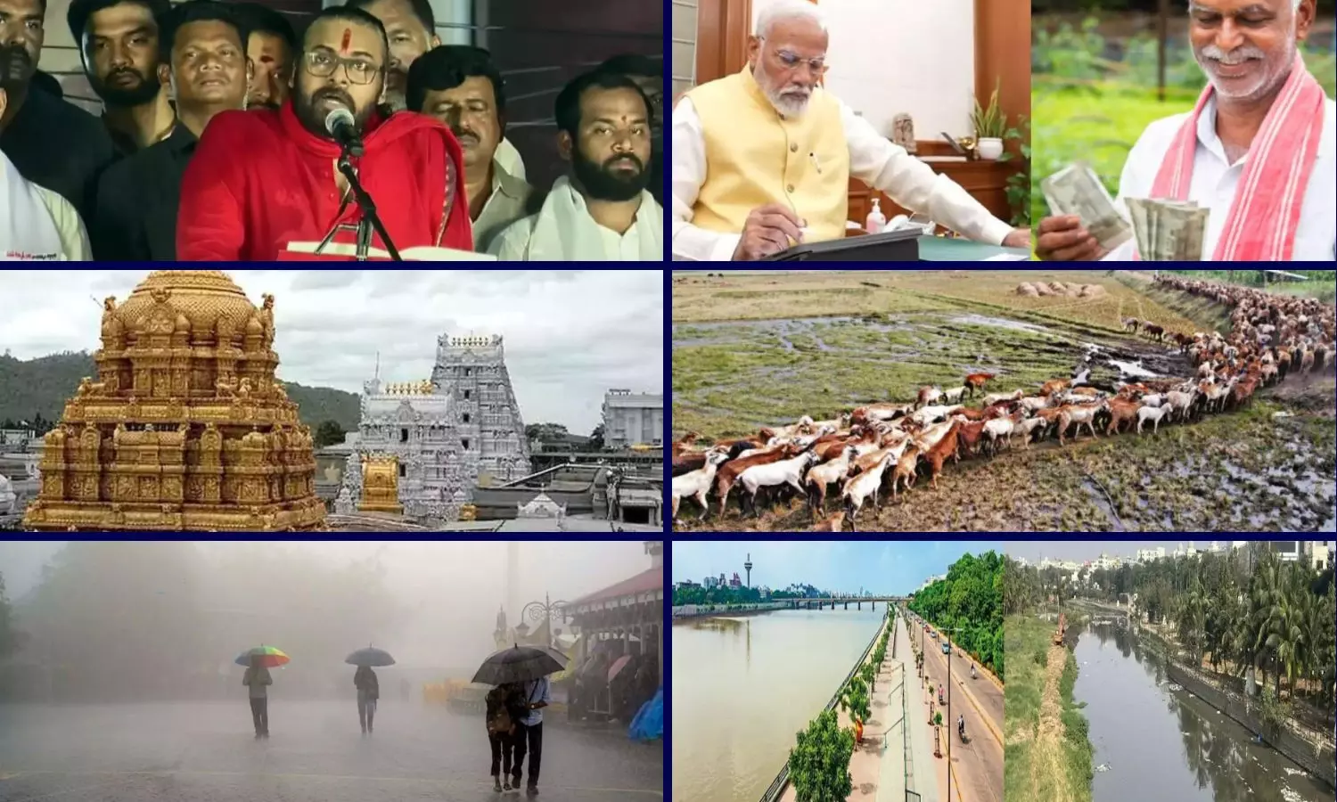 Top 6 News @ 6PM: తెలుగు రాష్ట్రాల్లో 4 రోజుల పాటు అతి భారీ వర్షాలు.. రైతులకు ఖాతాల్లోకి కేంద్రం డబ్బులు.. మరో టాప్ 4 న్యూస్ హెడ్‌లైన్స్