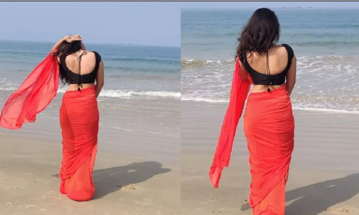 Deepthi sunaina latest saree photo goes viral in social media