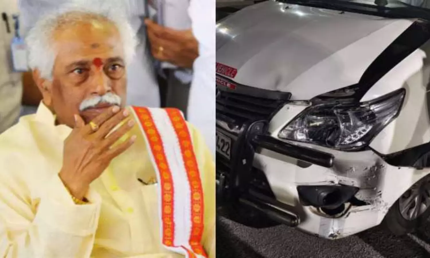 Haryana Governor Bandaru Dattatreya Escaped From Road Accident