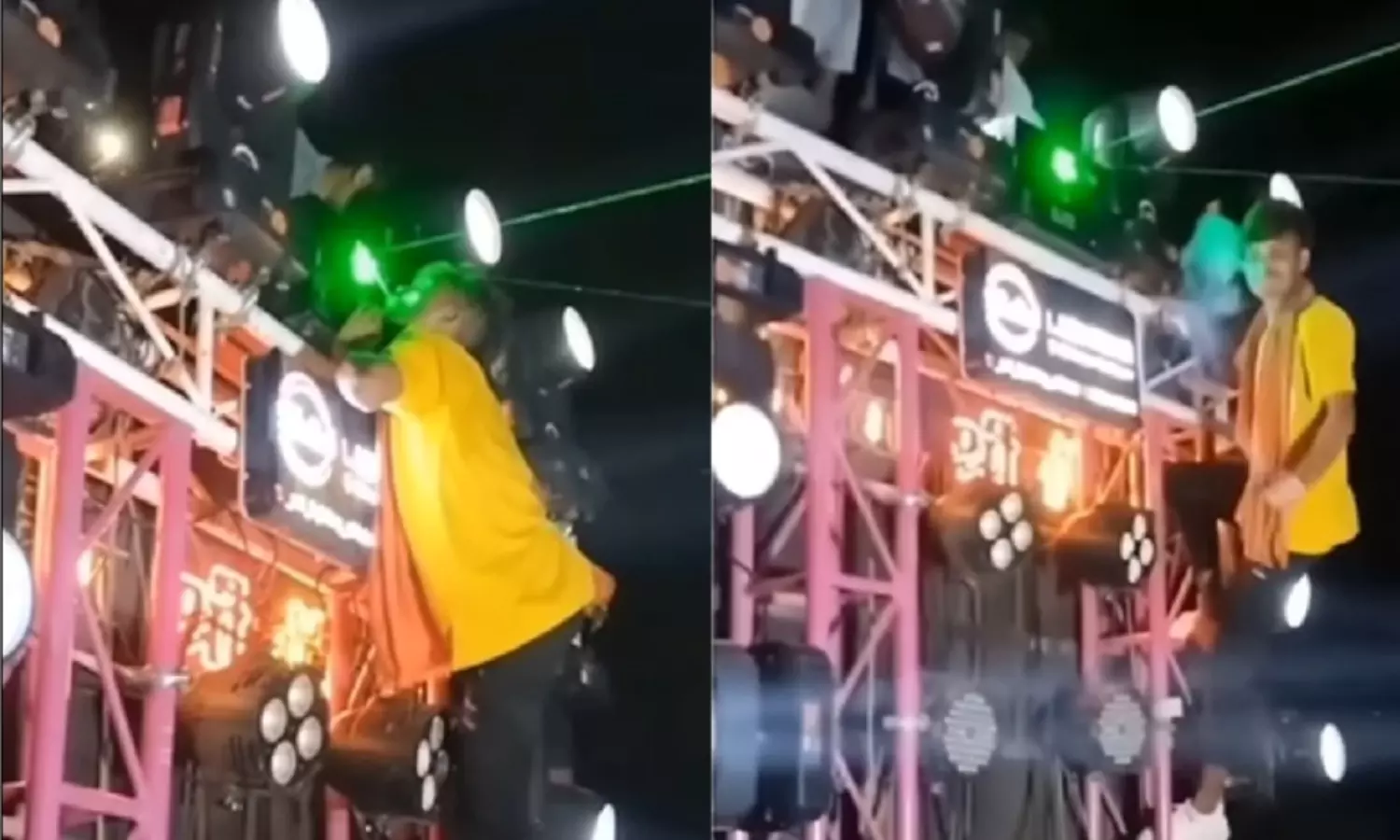 Young Man Light up Cigarette With DJ Lights Video Goes Viral in Social Media