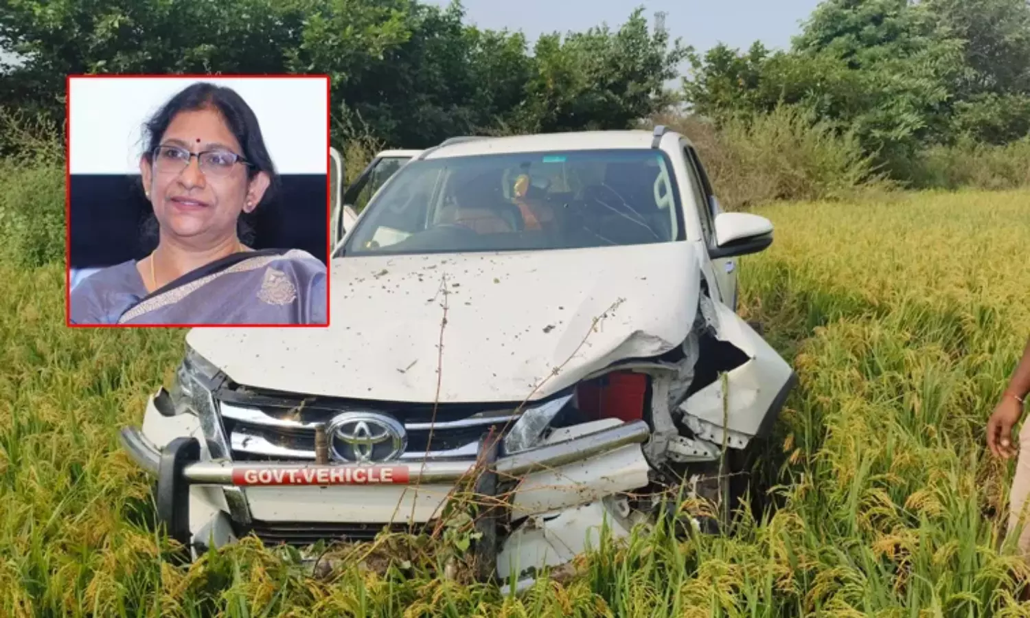 Andhra Pradesh IAS Officer Vani Prasad Car Accident Near Suryapet