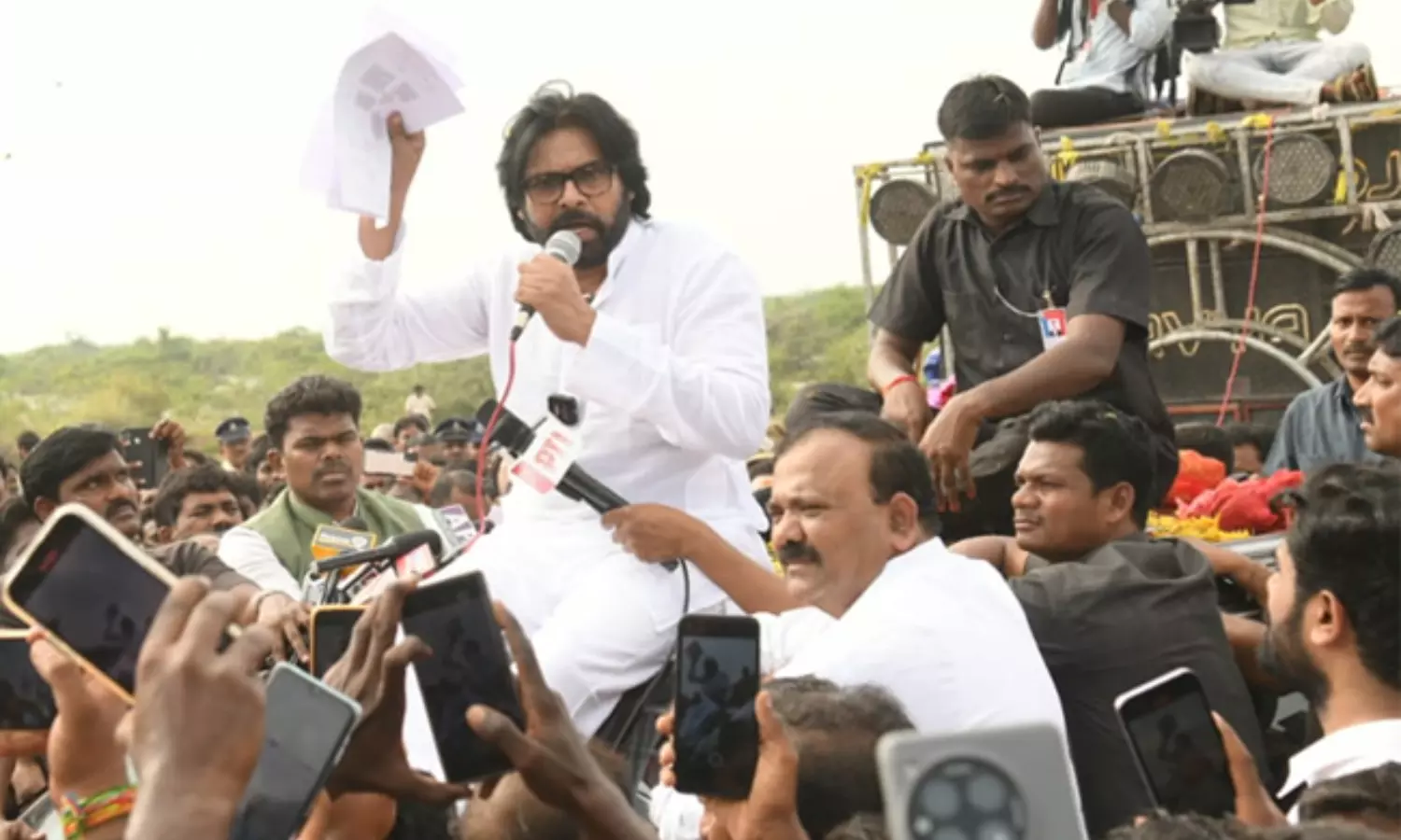 Pawan Kalyan Inspected Saraswati Power Lands