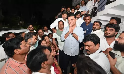 BRS Leaders And Cadre Gathers at KTR’s Residence BRS Leaders And Cadre Gathers at KTR’s Residence