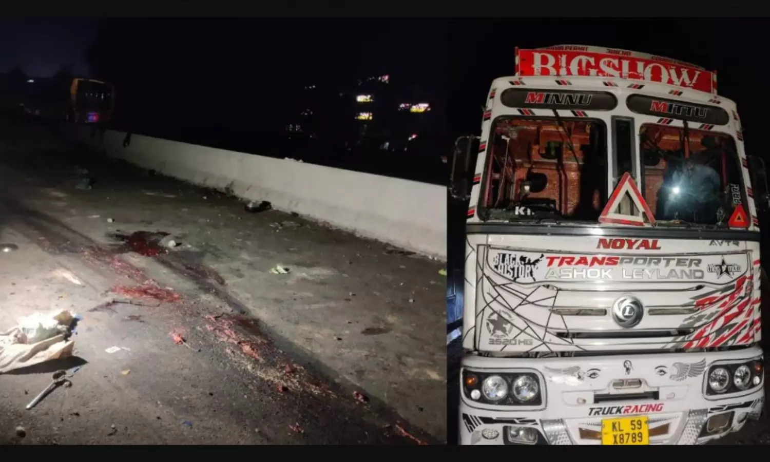 Truck Ploughed into a Roadside Tent in Kerala