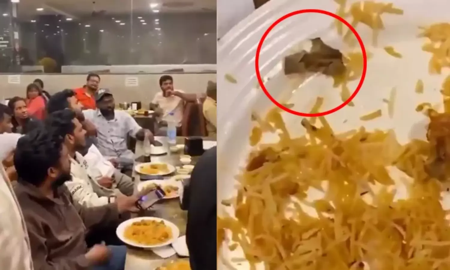 A cigarette butt found in Bawarchi Biryani Hyderabad