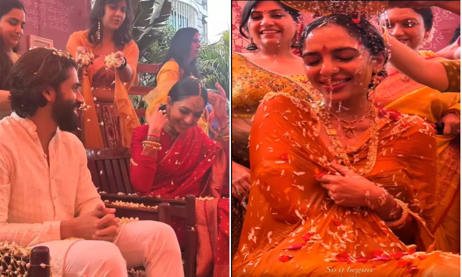 Sobhita Naga Chaitanya Haldi Celebrations Video Goes Viral