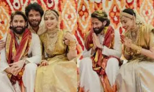 Naga Chaitanya: వివాహ బంధంతో ఒక్కటైన నాగచైతన్య, శోభిత..ప్రముఖుల సందడి Naga Chaitanya: వివాహ బంధంతో ఒక్కటైన నాగచైతన్య, శోభిత..ప్రముఖుల సందడి