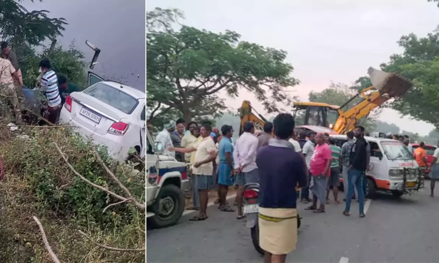 Road Accident: చెరువులోకి దూసుకెళ్లిన కారు.. ఐదుగురి మృతి..