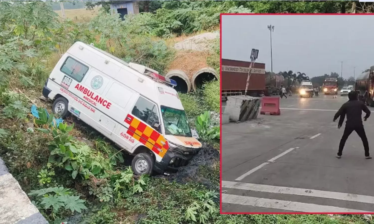 Police Chase And Catch Thief Who Stolen 108 Ambulance